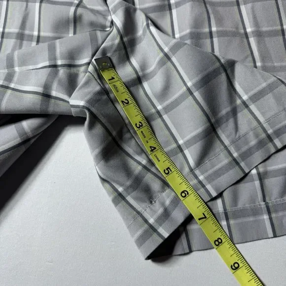 Adidas Shorts Mens 36 Gray Plaid Golf Preppy - Picture 16 of 16